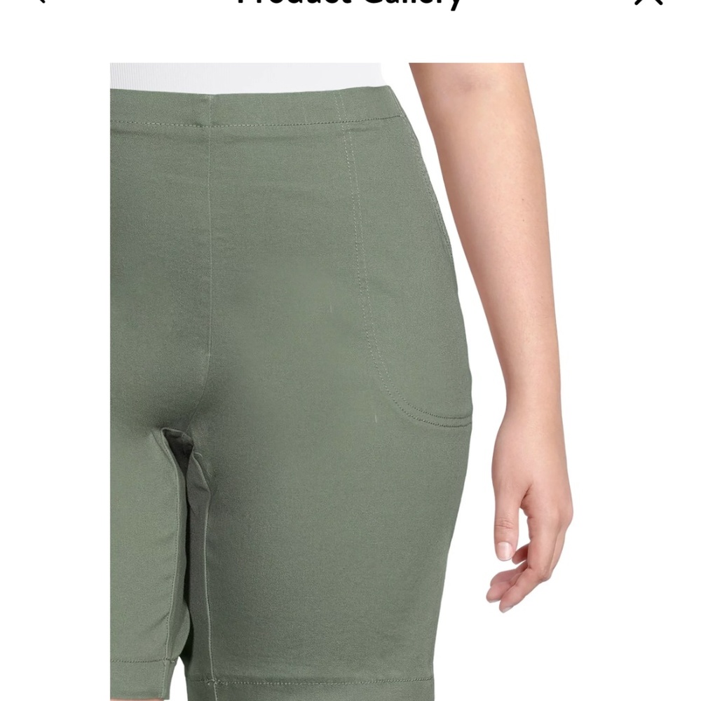 Just My Size Women’s Plus Size Soft Green 2 Pocket Shorts Size 2X - Picture 6 of 9